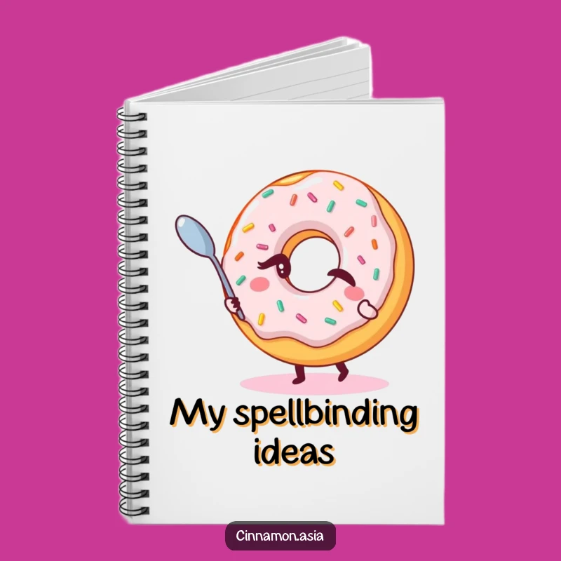 Funny Levitating Donut Notebook: Winking Sprinkle Character, Perfect Funny Gift for Notes!