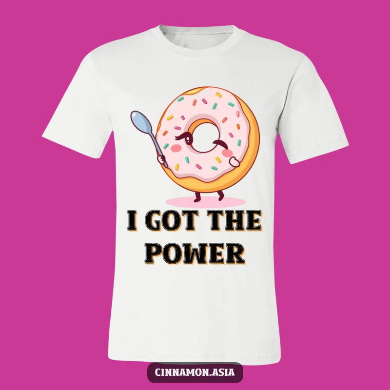Funny Winking Donut T-Shirt: Sprinkle Magic Spoon Trick, Awesome Funny Gift for Sweet Tooths!